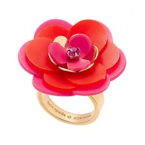 KATE SPADE • Red Rosy Posy Flower Ring